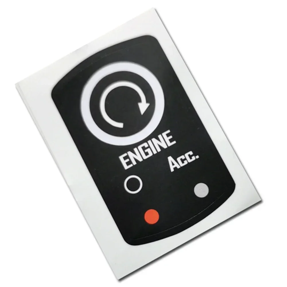 Vinyl Decal Interior Sticker Push Button Type White Lettering Black Vinyl Material Easy Installation Fits Control Cells
