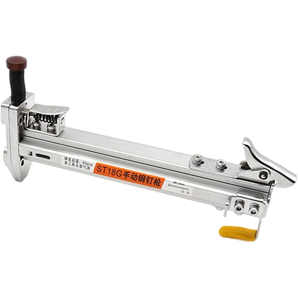 

Manual Nail Gun ST18 Steel Cement Nailer Tool Straight Slot Fastening Multipurpose Concrete Wall Woodworking Portable Metal H