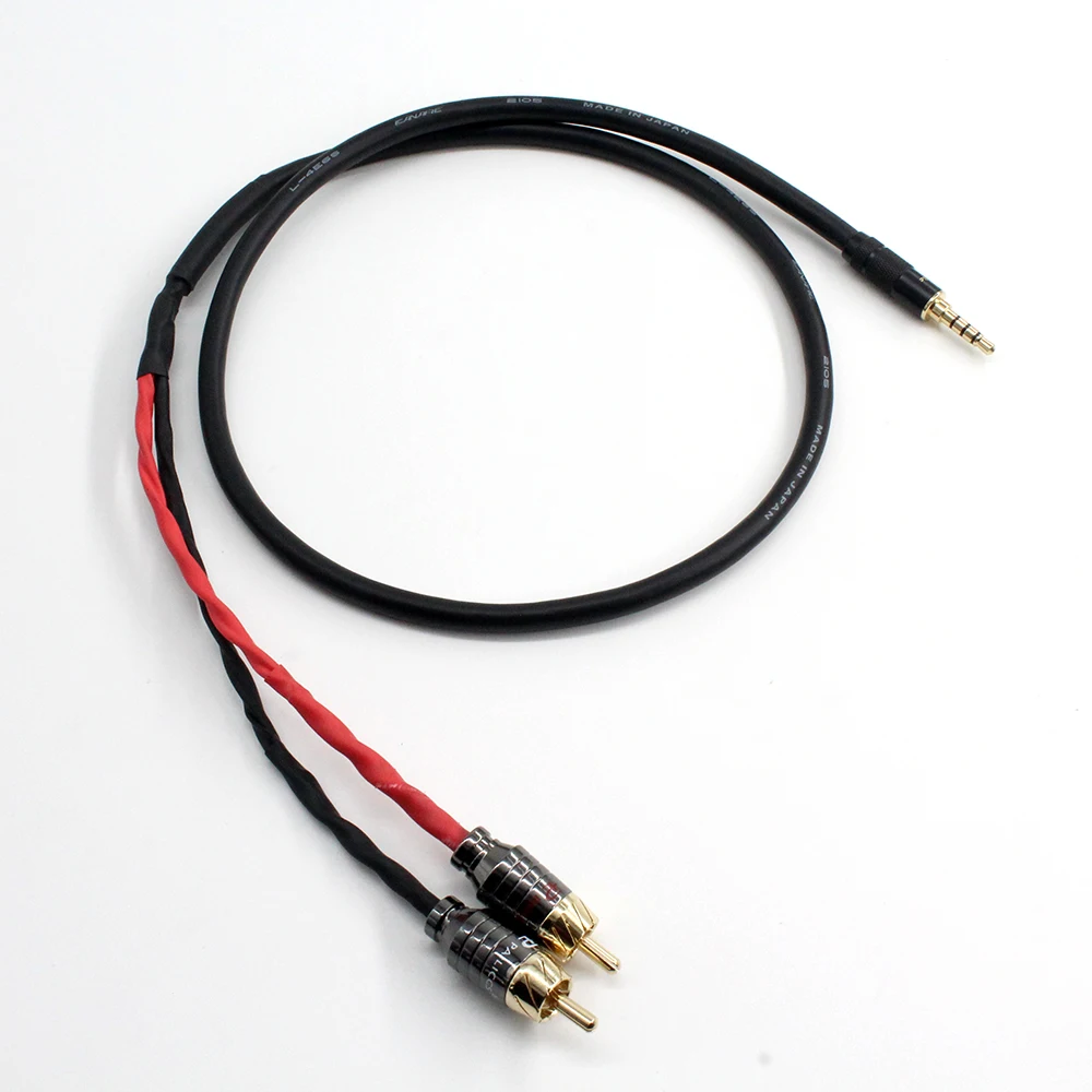 CANARE L-4E6S HIFI TRRS Balanced 2.5mm to 2 RCA Male Audio Cable For Cayin N5 Iriver AK240 AK380 AK120II Amp Onkyo DP-X1