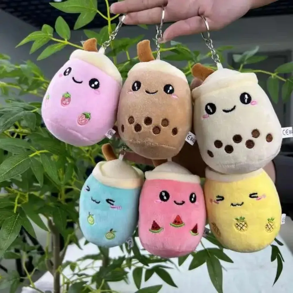 Cute Milk Tea Cup Pet Plush Toy Soft Stuffed Lovely Boba Pearl Design for Dogs Cats Entertainment Interactive Pet Play Supplies - view 3