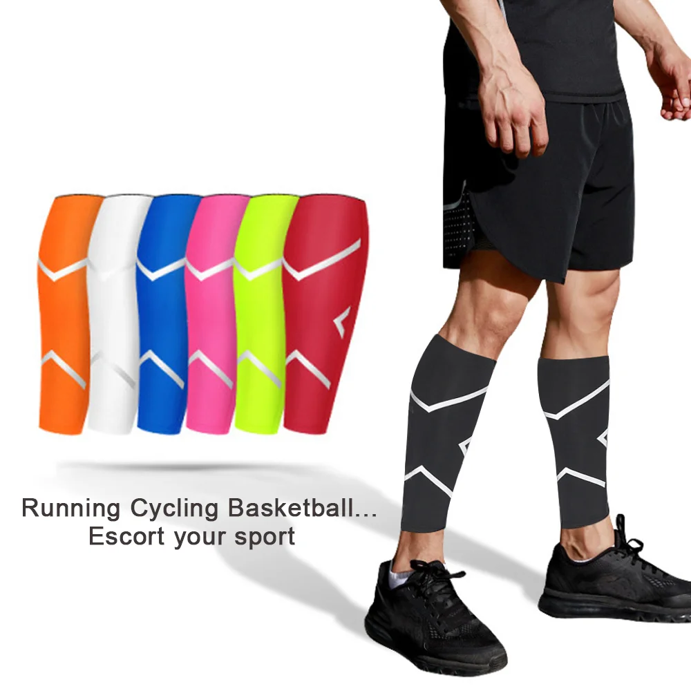 Rękaw kompresyjny na nogę Orteza na łydkę do biegania Jazda na rowerze Podróż Koszykówka Podpórka na golenie Rękawy kompresyjne na łydkę dla mężczyzn i kobiet