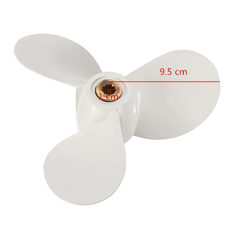 

6E0-45943-01-EL For Yamaha Outboard 4hp 5hp Engine 71/2X 7-BA Marine Propeller Alloy White Boat Parts Boat Outboard Propeller