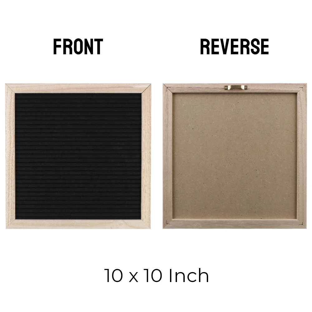 Felt Letter Board 10x10 Inch Oak Wood Message Boards Wall Decoration Home Decor Convey Information Corkboard 460 Letters