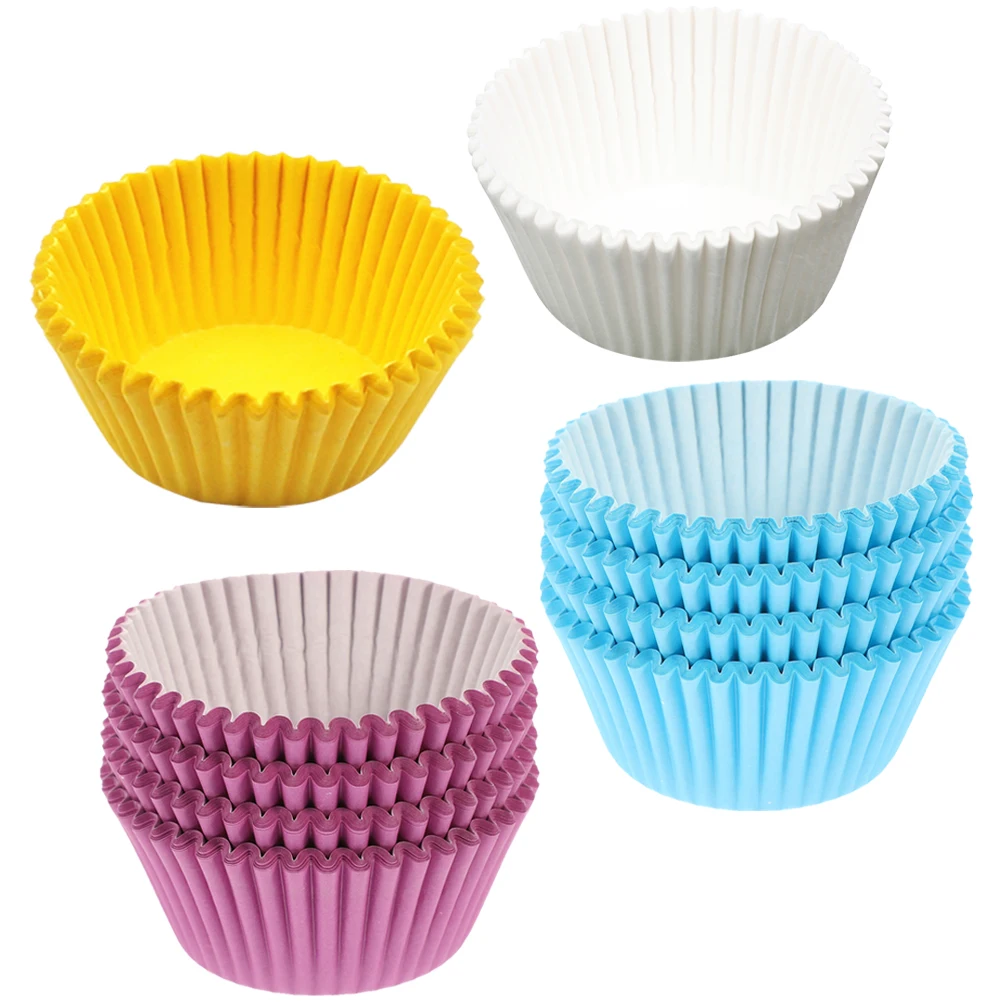 

400pcs Cake Liners Baking Cups Cupcake Wrappers Greaseproof Paper High Temp Resistance Non Stick Safe Material for Cupcakes