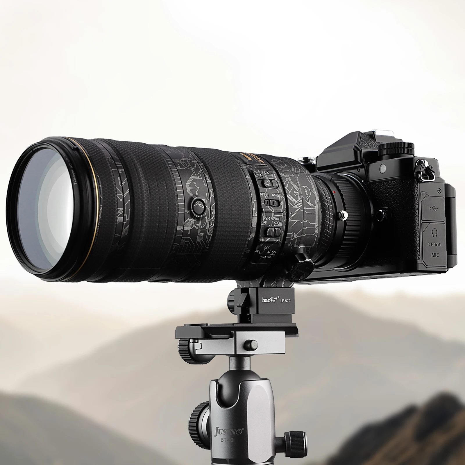 Haoge hg-Lens Collare Sostituzione Del Piede per Nikon AF-S Nikkor 70-200mm f/2.8G ED VR I II e 70 millimetri-200mm f/2.8E FL ED VR Lens fit Arca