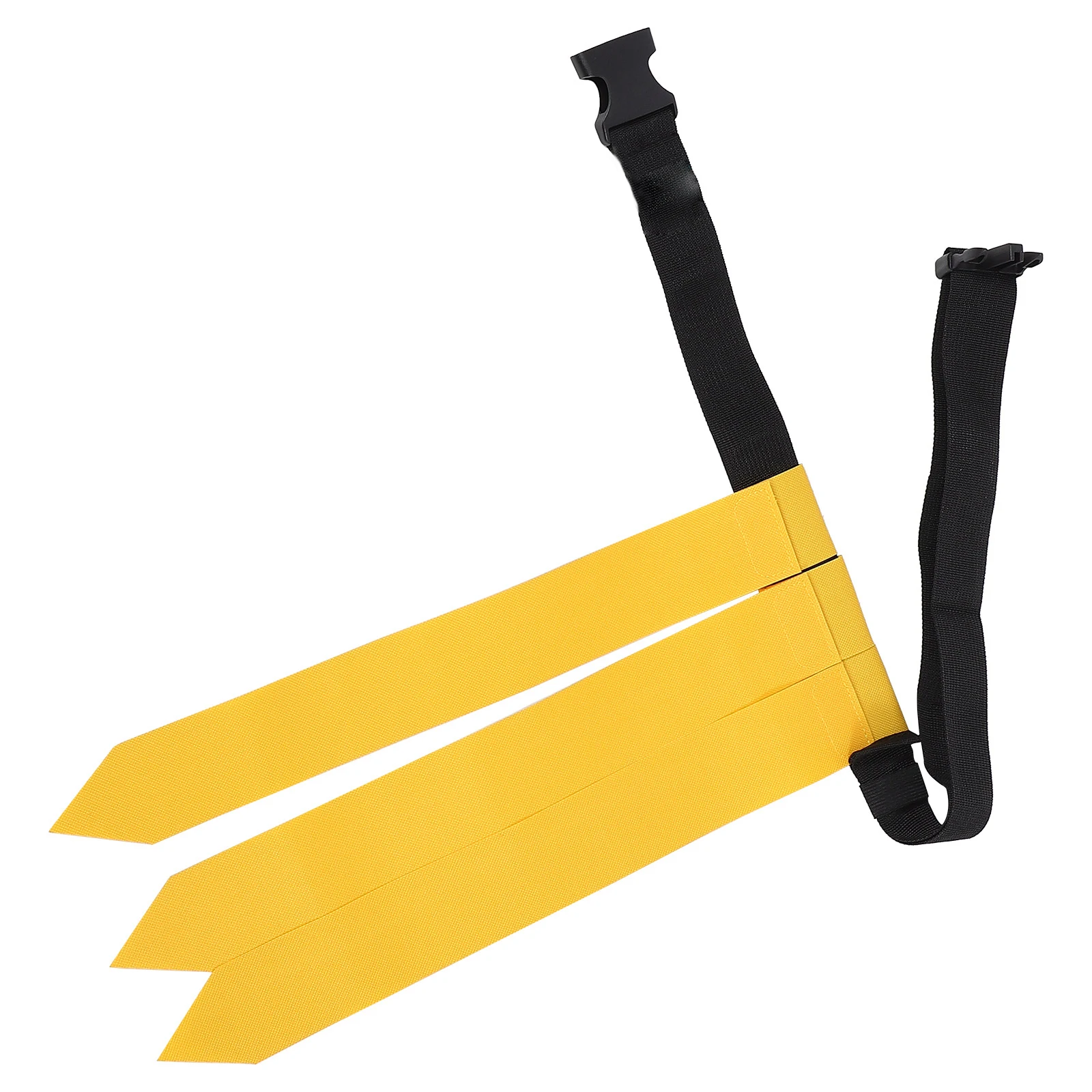 

Football Flag Belt Yellow PVC Nylon Adjustable Teens Outdoor Fun Sports Prop Non Contact Rugby Waist Belt Flags