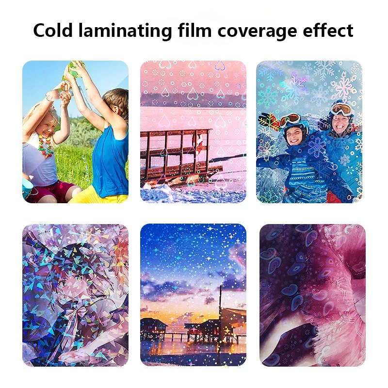 20 Blatt A4 Holographische Kaltlaminierfolie Klare Selbstklebende Vinylfolie 8,3x11,7 Zoll Wasserdichte Fotoschutzfolie – Detail 11
