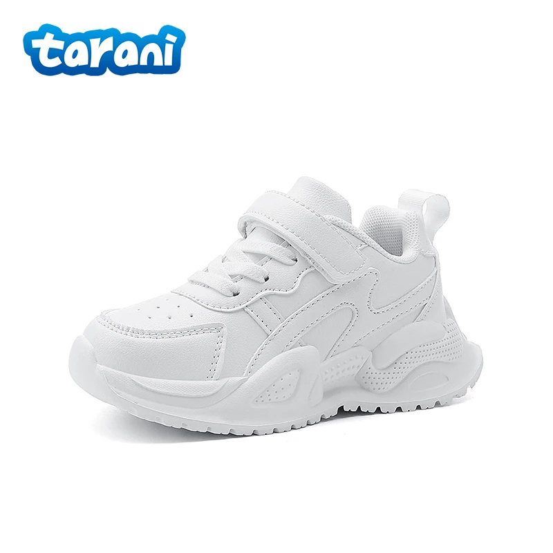 

Kids White Casual Shoes Lightweight Running Sneakers Comfortable Non-Slip Soles for Boys Girls Toddler Outdoor Play Gym School