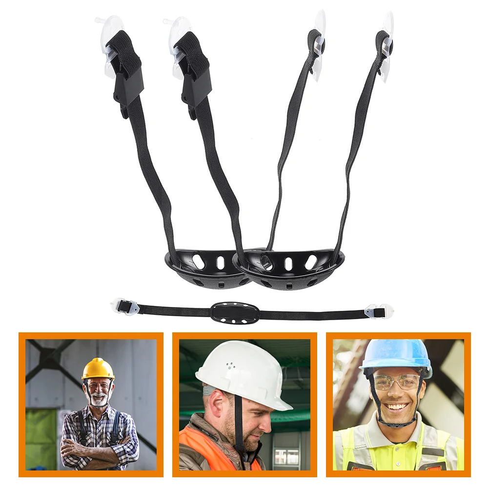 3 قطع من حزام الذقن للقبعة الآمنة، حزام عالمي قابل للتعديل للبعة الصلبة، مقاوم للاهتراء، خفيف الوزن، آمن