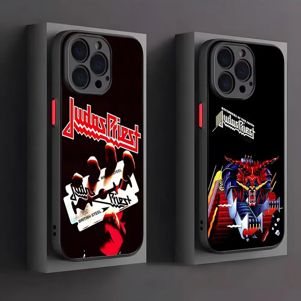 Rock Band Judas Priest Phone Case Matte Magnetic For Iphone 16 Pro Max 15 Pro 14 Plus 12 13 XR X XS Max Wireless Charge Cover