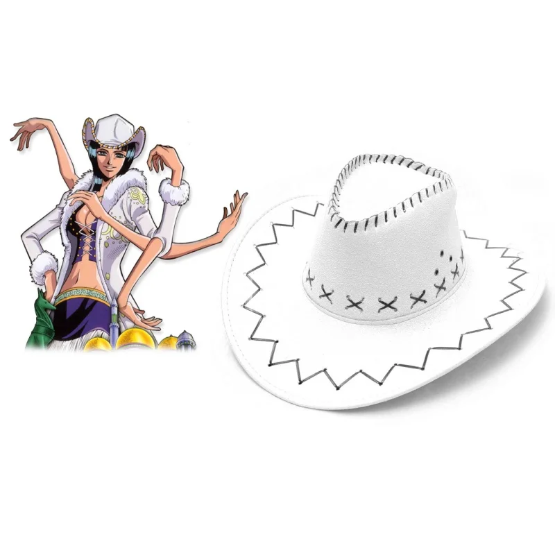 Anime Nico Robin Cosplay Hat West Cowboy Hat Two Year Ago Cap Cosplay Costume Accessory Headwear Halloween Carnival Party OutfIt