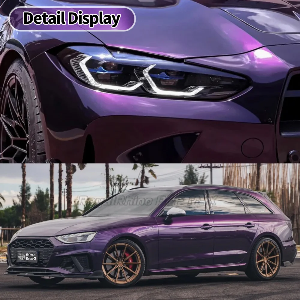 152x50CM High Glossy Metallic Midnight Purple Wraping Vinyl Wrap Sticker for Car Decals for Motorcycle Sticker Car Sticker Auto