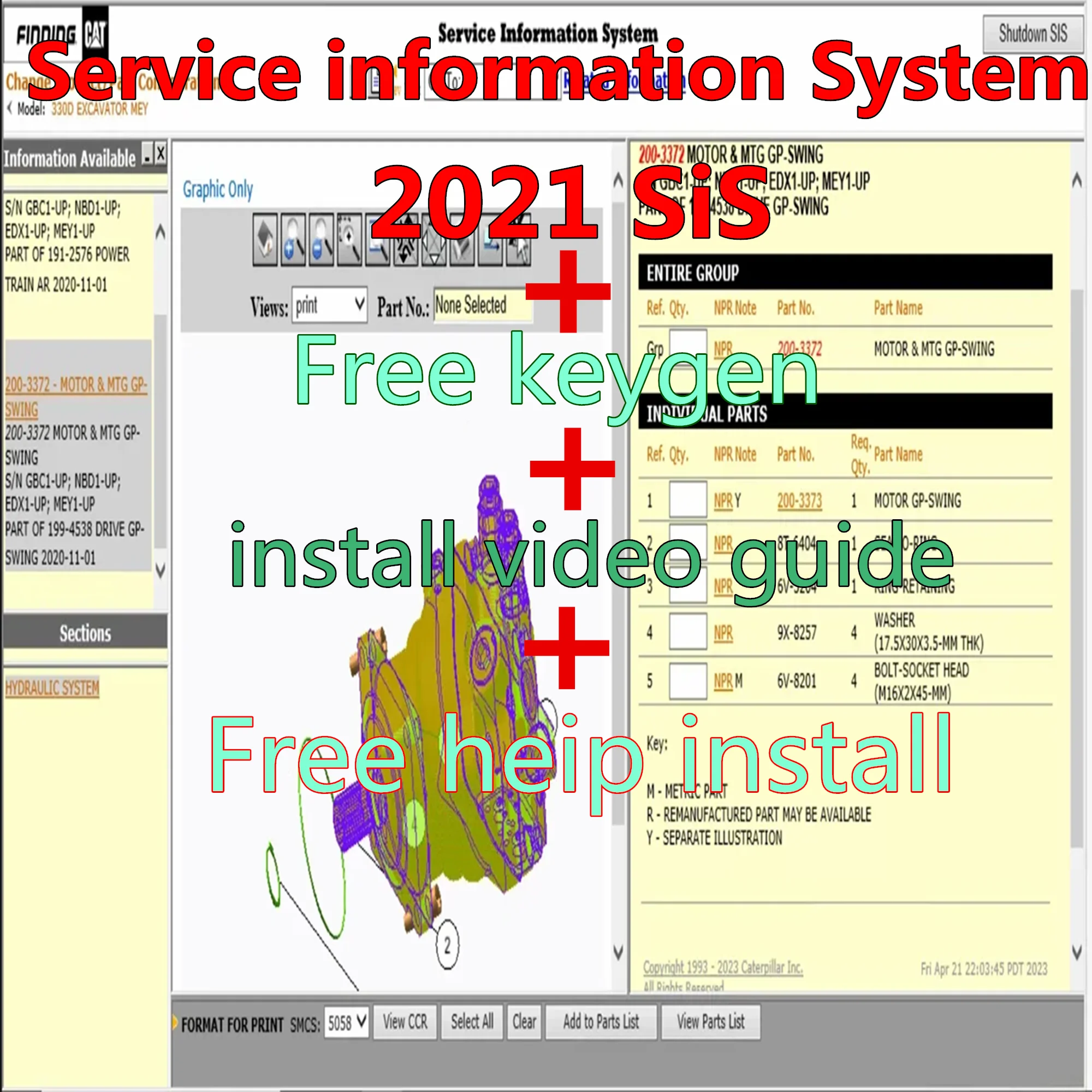 2024 hot sell !! SIS 2021 Caterpillar Full Service+ ET CAT 2019 keygen+ Flash files 2020+ Factory Keygen+ install Video+ free he