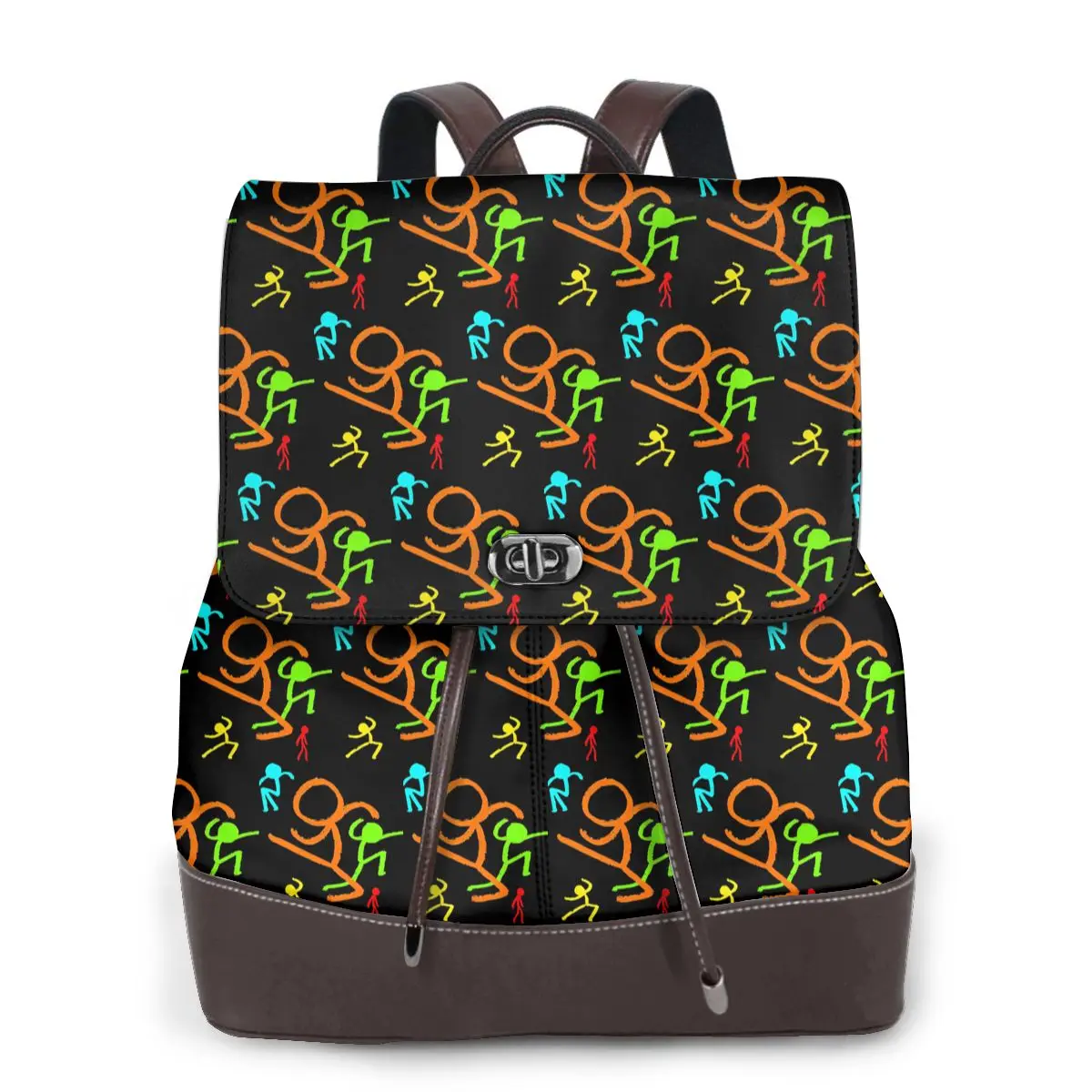 Alan Becker Five Stick Figures Bookbag School Student Bags Hiking Travel Daypack for Women Fashion Derma Backpack