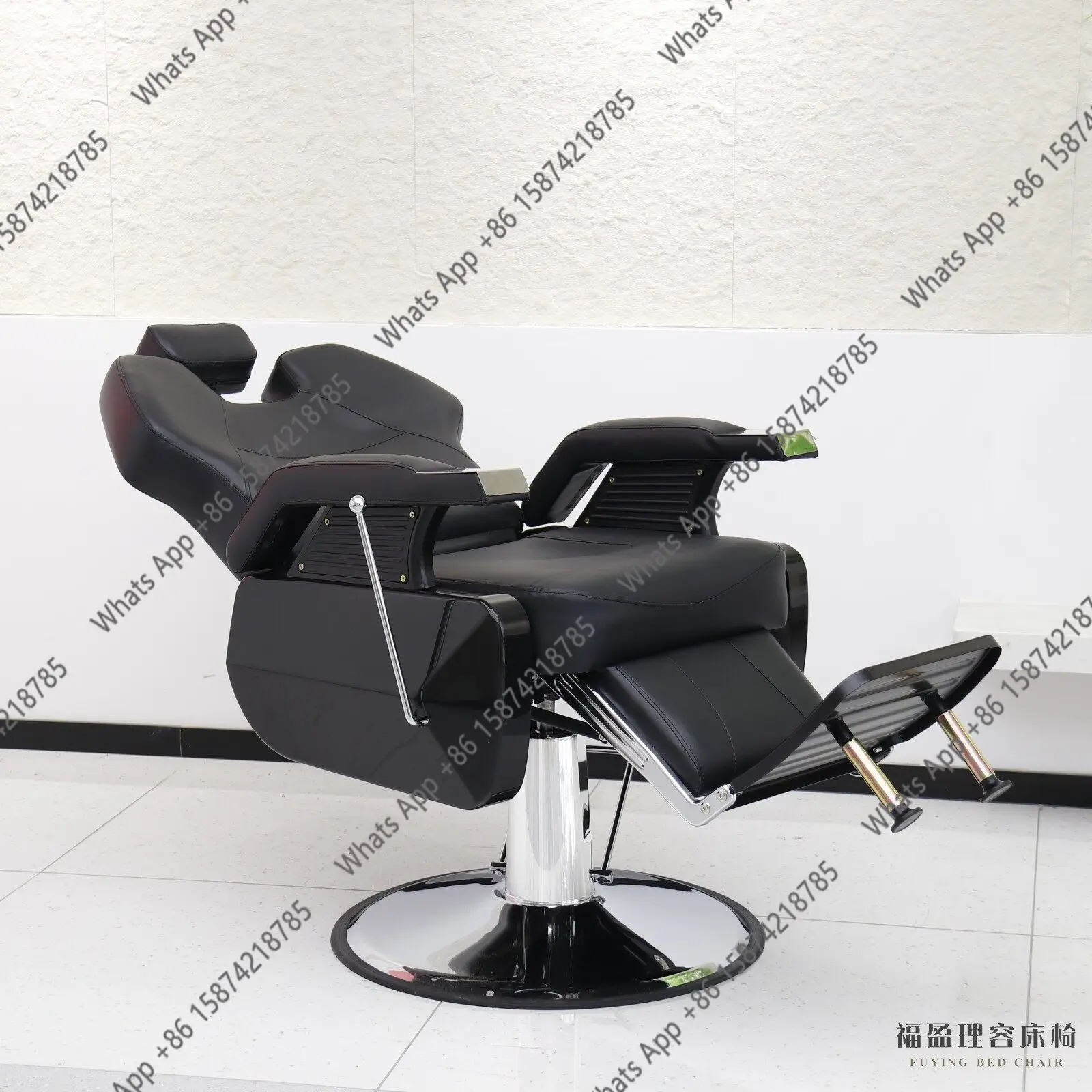 The new retro oil head chair can be reclined barber chair, hair salon chair, large chassis, hair cutting and hair shaving seat.