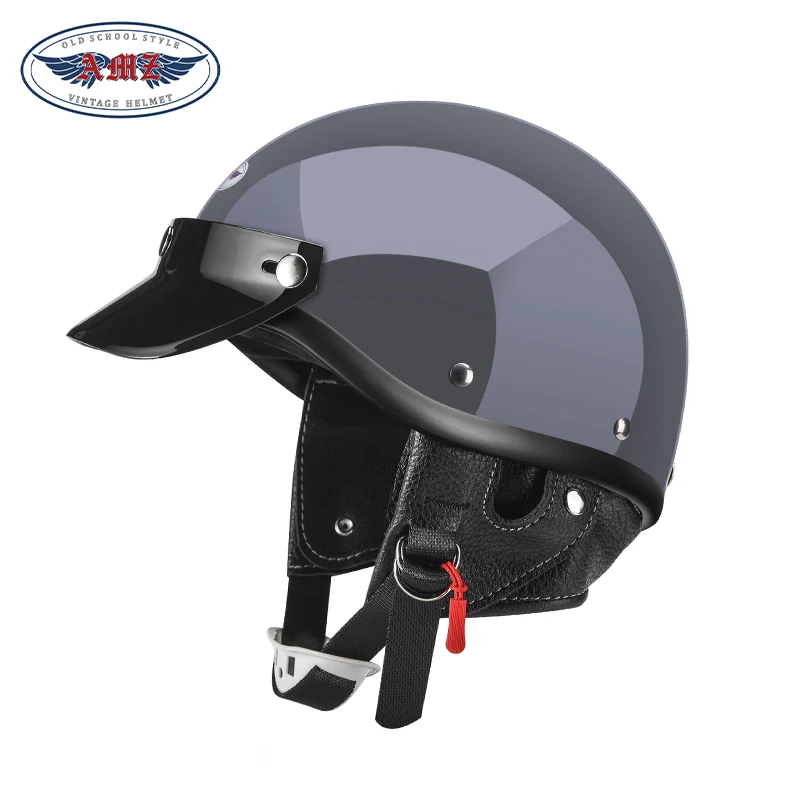 

High Strength ABS Half Helmet,For Harley Vintage Motorcycle And Lightweight Cruise Motorcycle Protective Helmet AMZ -803(MT-2)