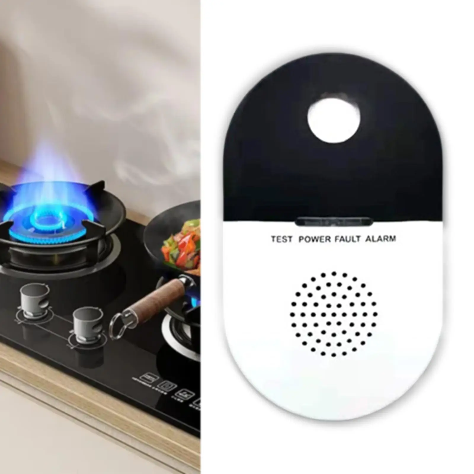 Plugue de alarme de monóxido de carbono doméstico, dispositivo multifuncional, fácil de instalar, acessórios, plugue americano para porão, quarto, viagem, rv