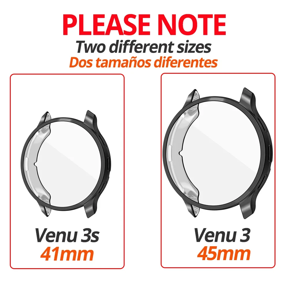 For Garmin Venu 3S 2S Strap+Silicone Case Protector Cover for Garmin Vivoactive 4s Diamond Metal Wristband Venu 3s Band Bracelet