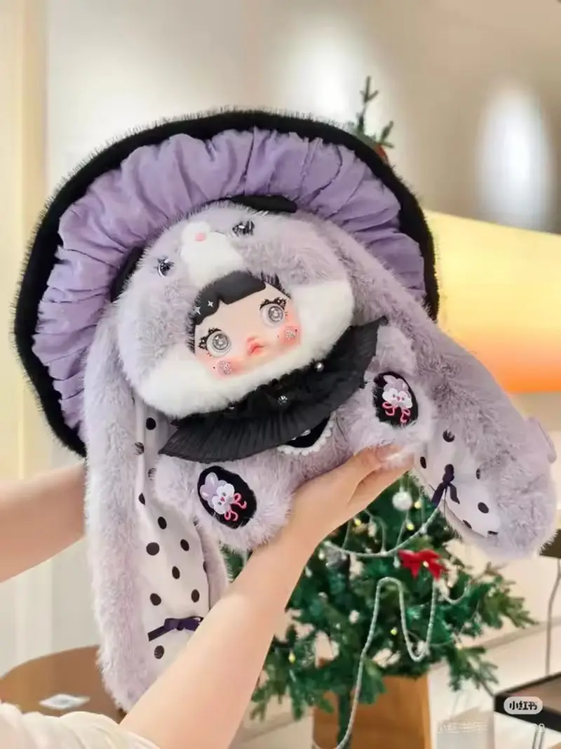 Em estoque genuíno nommi 400% cogumelo chapéu série caixa cega decoração para casa pequeno coelho boneca feriado surpresa giftcute brinquedo de pelúcia