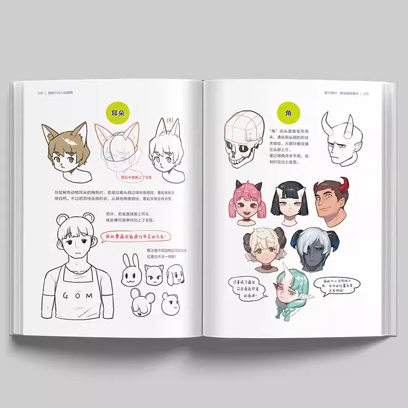 Comics Beginner's Guide Pintor coreano Rinotuna Curso Básico de Anime Handdream Art Painting Book