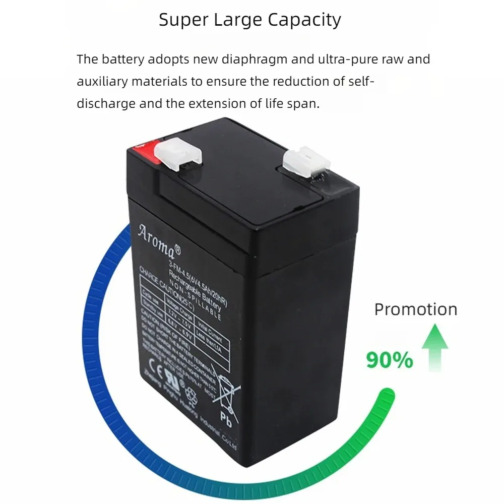 Lead-acid Battery Backup Power 6V 4.5Ah Battery For Emergency Light Children Toy Car Electronic Scale 4.5Ah Rechargeable Battery