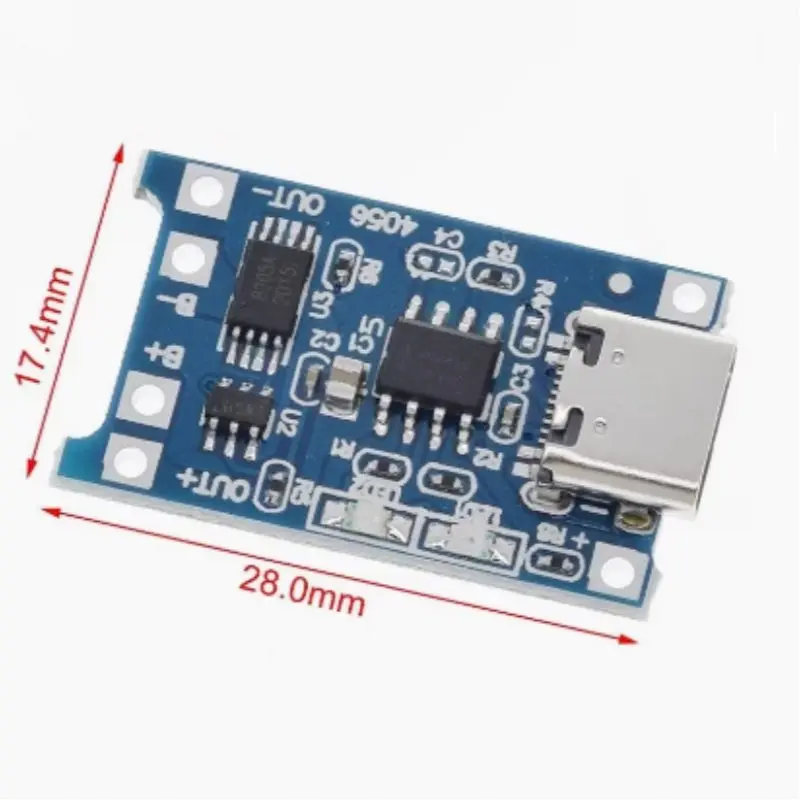 

TYPE-C USB interface TP4056 1A lithium battery charging board module charging protection 2-in-1