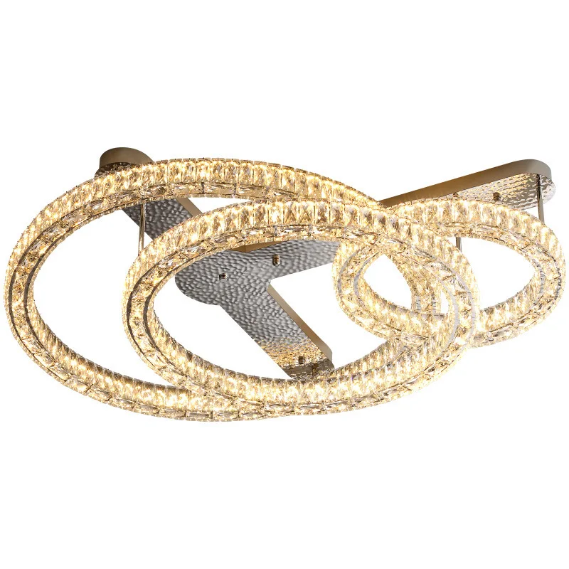 

2022 new modern simple atmosphere home hall high-end crystal lamp