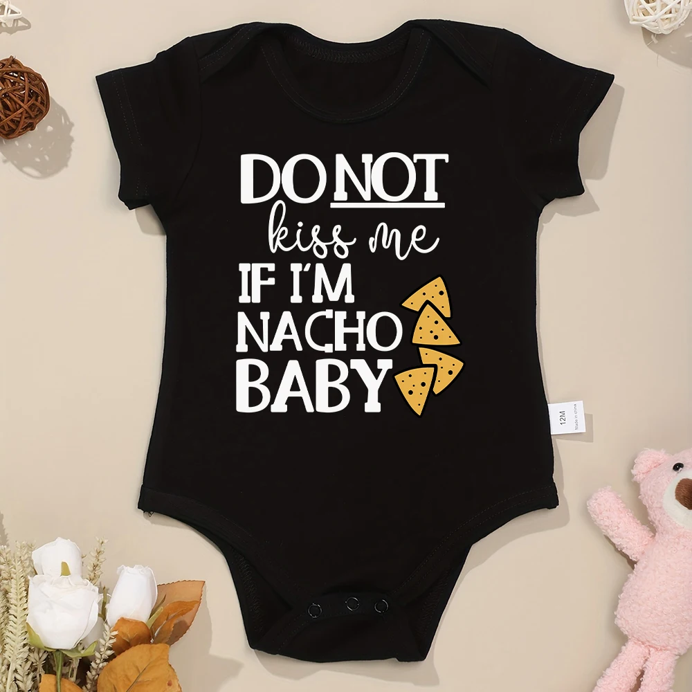 Nacho Baby śmieszne nowonarodzonego chłopca ubrania w amerykańskim stylu słodkie Harajuku 100% bawełniane niemowlę body popularne nowe kreatywne body