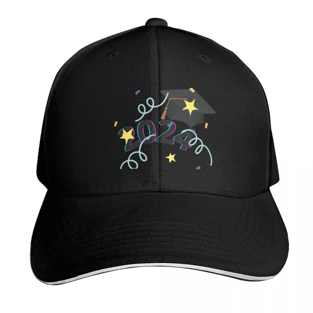 Graduation 2024 Baseball Cap Strapback Dad Hat Six Panel Structured Crown Sun Protection UPF 50+
