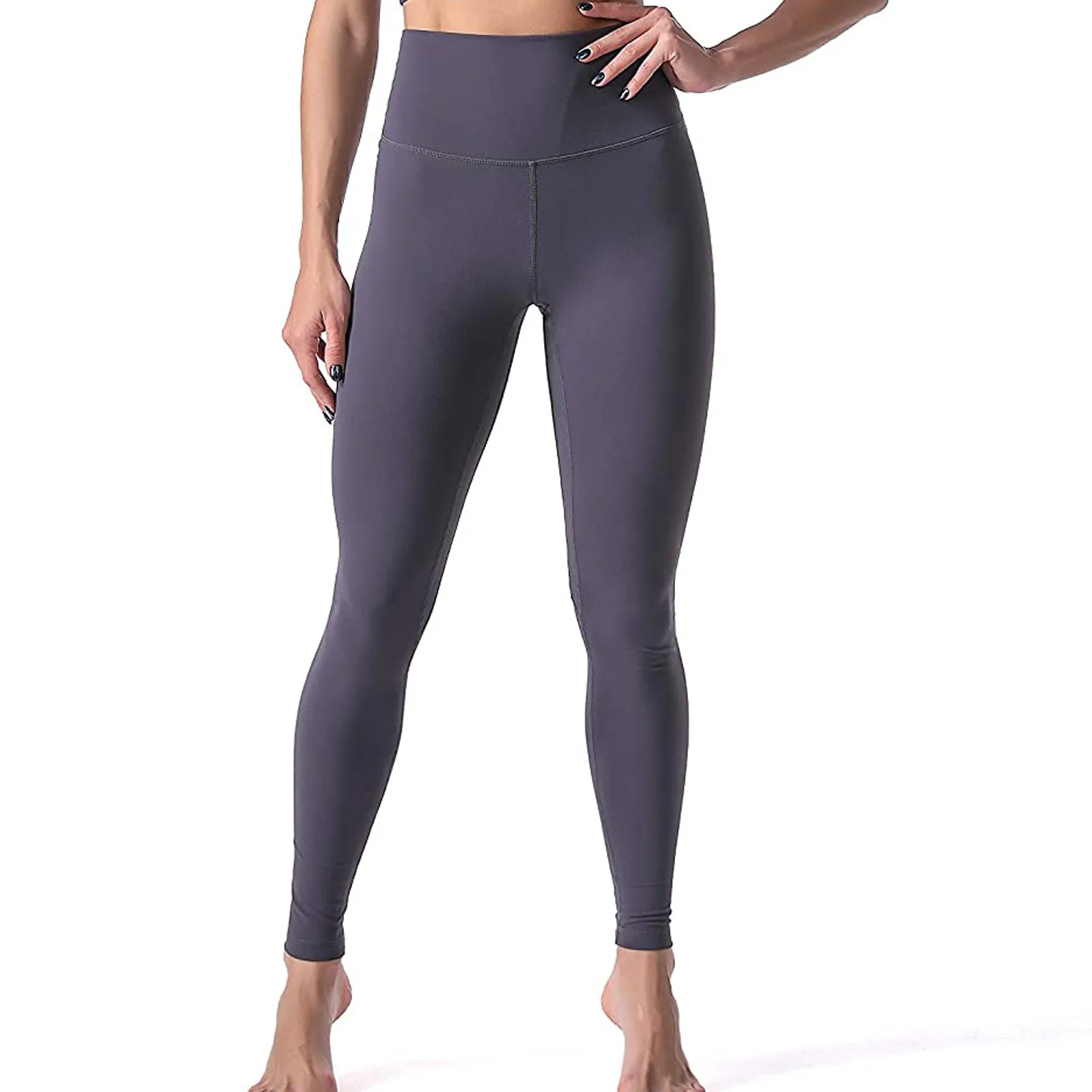 High Waist Leggings Trending Seamless Yoga Pants Bestseller Tummy Control Sports Leggings Popular Workout Tights Solid Color T1