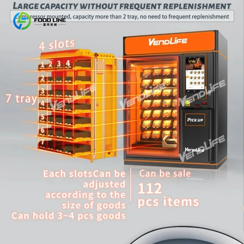 스낵 및 음료용 SDK 기능이 있는 완전 자동 식음료 자판기, 주로 미국으로 수출됨