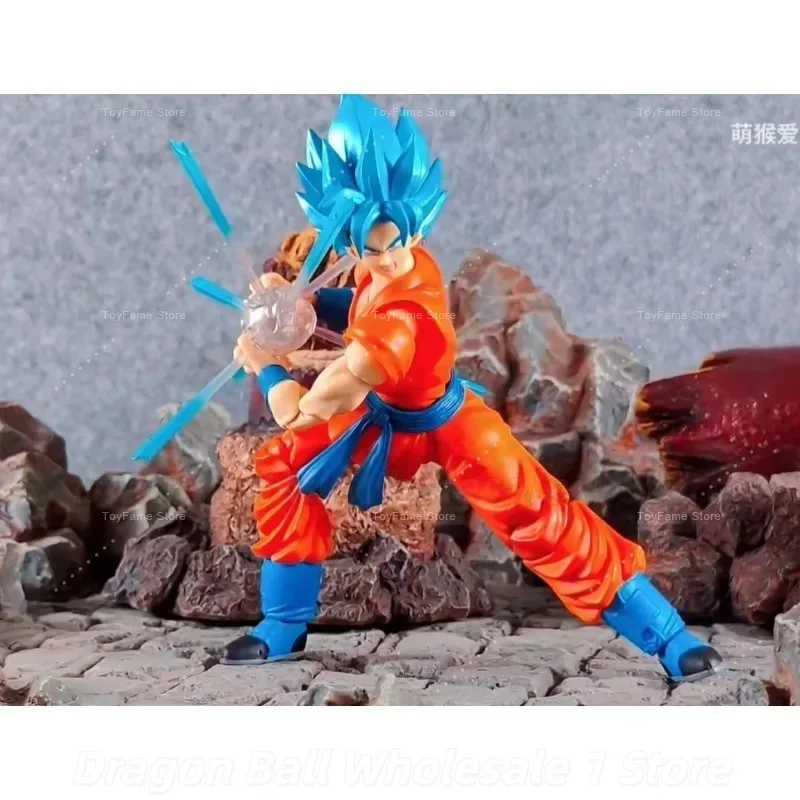 In Stock Demon Fusion Counterattack K Weiss Set Goku Blue Hair SHF Dragon Ball Action Figure Collection Gift - view 3