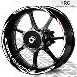 Reflective Motorcycle Wheel Sticker Tire Stripe Rim Decals For HRC CBR1100 CBR1000RR 600RR CBR 650 500R 300R 250R 125
