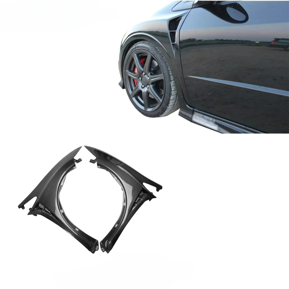 

Precision-Fit FORHonda Civic Type R 2011-2016 Fenders Mugen Style Carbon Fiber