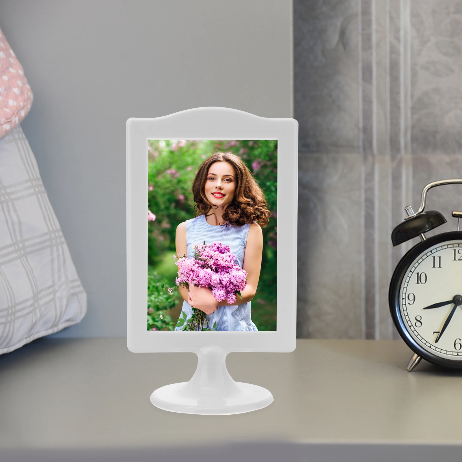 

4pcs White Nordic Style Double Sided Standing Picture Frames for Desk Table Home Decoration Photo Display Frame