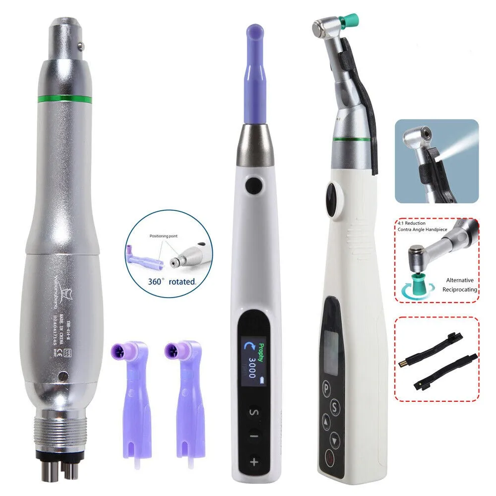 

Dental Cordless Hygiene Prophy Handpiece/4:1 Polishing Motor/Air Motor Straight Nose Cone