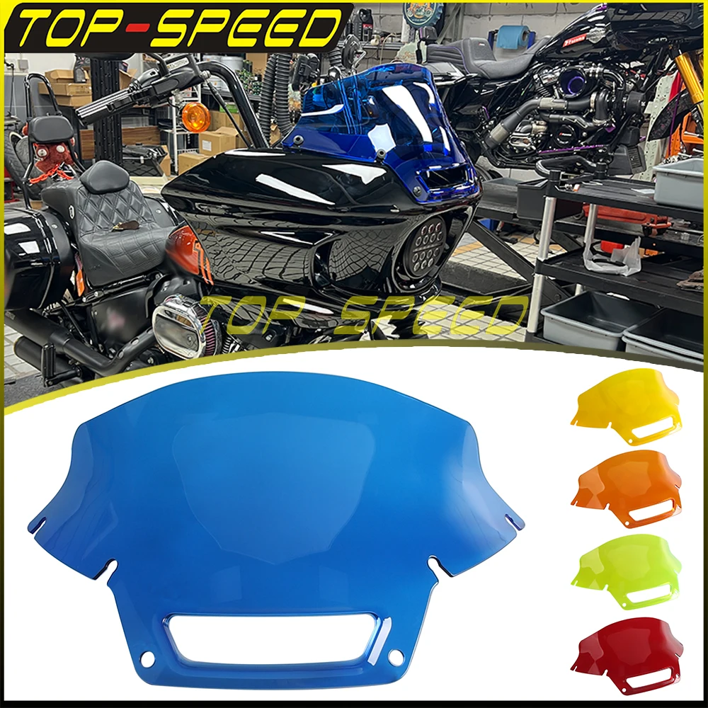 Motorcycle Windshield Wind Deflector Protection Screen Replacement For Harley Softail Low Rider EI Diablo ST FXLRST FXRST 22-26