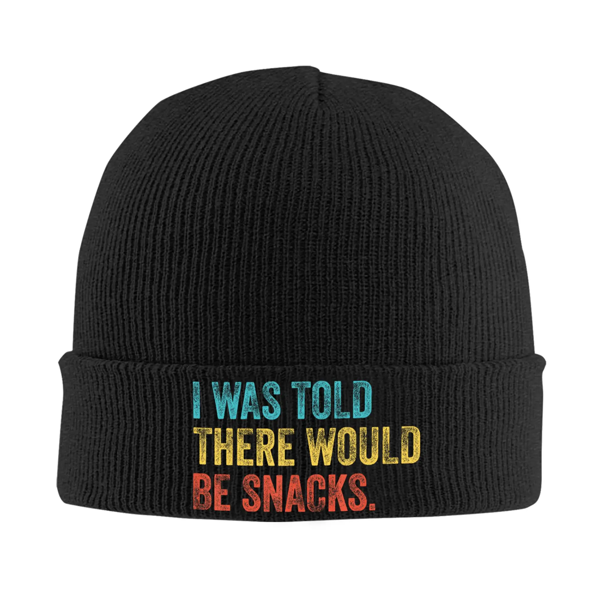 I was Told There Would Be Snacks Beanie Hats  Bonnet Hats Men Women Cool Kpop Skullies Beanies Winter Printed Warm Soft Caps