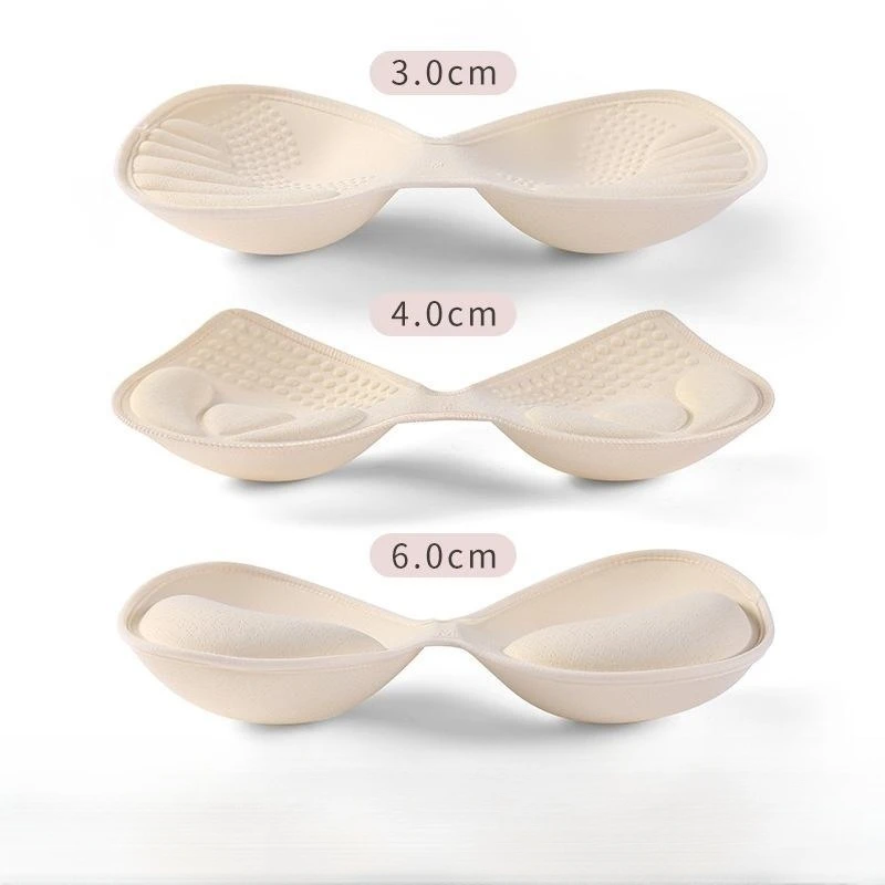 Swimsuit Bra Insert 3D Thickened Push Up Bra Pads Inserts Women Sexy Underwear Small Breast Lift Breathable Latex Bra Pad