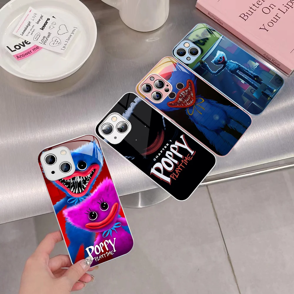 H-Huggy W-Wuggy Phone Case Tempered Glass For Iphone 14 13 12 11 Pro Mini XS MAX 14Plus X XS XR Fundas