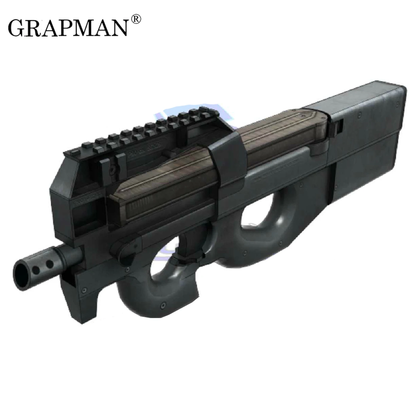 Paper Model Gun Modern fn p90 submachinegun 1:1 proportion 3D puzzle DIY paper model Educational Toy