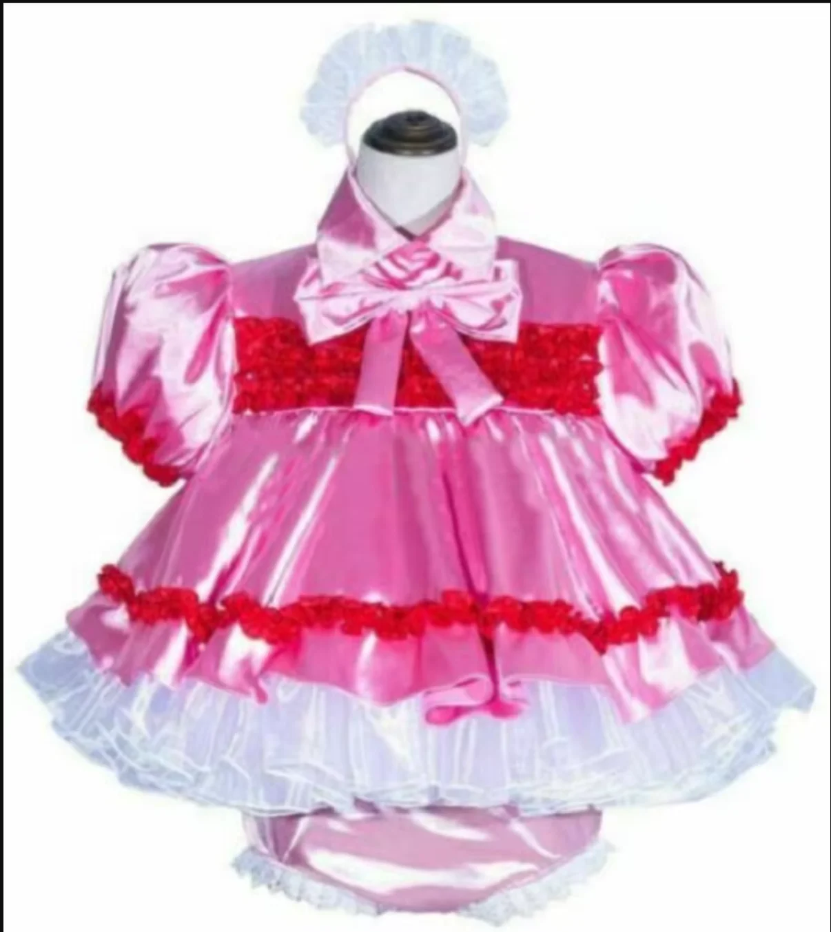 

French Adult Baby Giant Doll Pink Dress and Apron Sissy Gothic Crossdresser Party Daily Unisex Dress Lolita Role Playing Maid