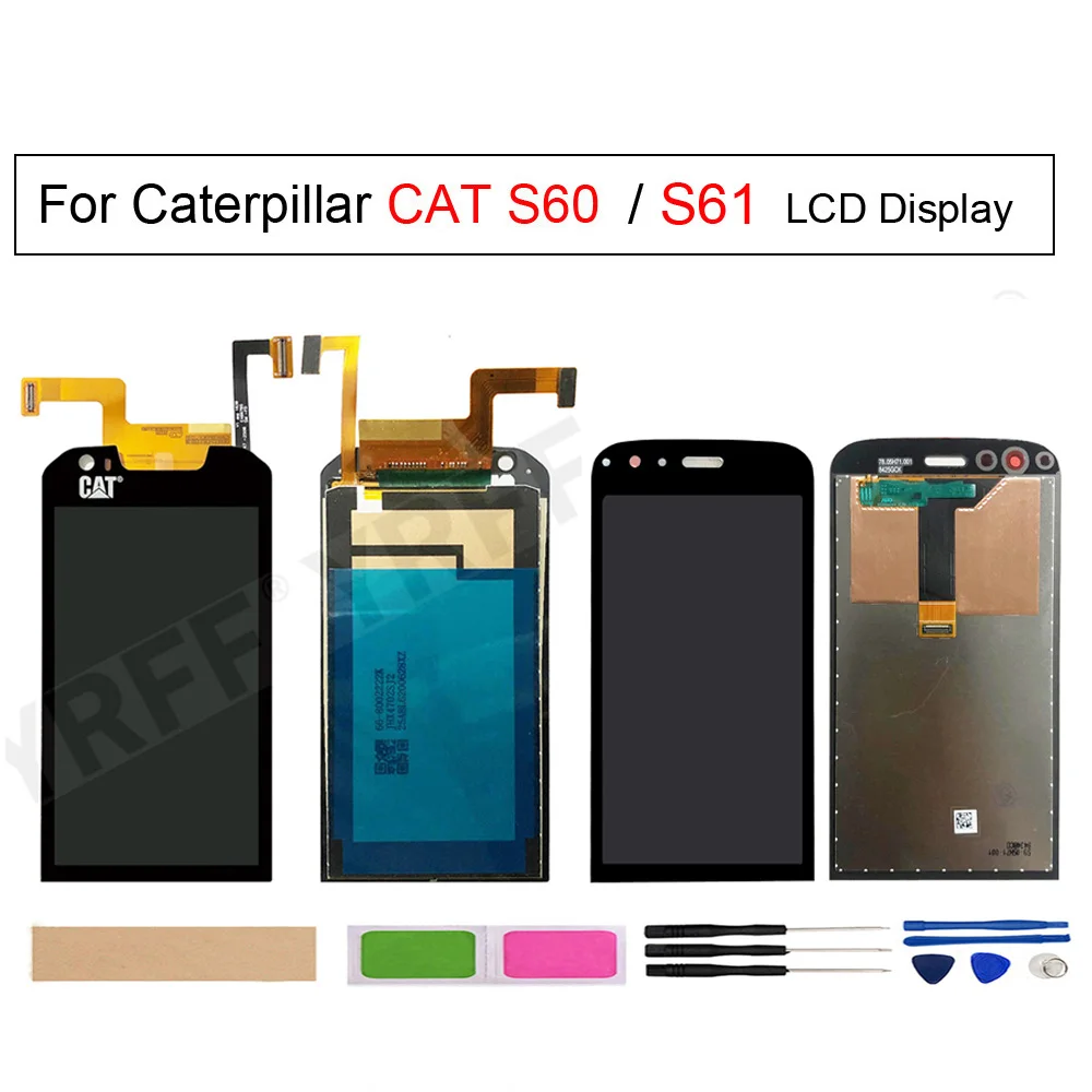 LCD Display Touch Screen Digitizer Assembly for Caterpillar CAT S60 S61,LCD Screen Phone Replacement