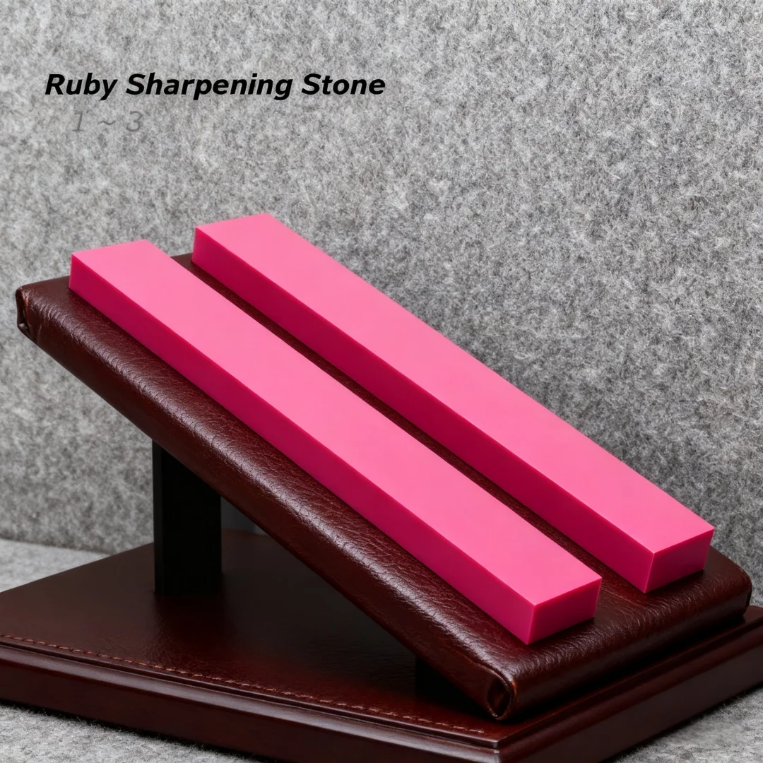 Ruby Oilstone Strip Abrasive Polishing Sharpener Rectangle Triangle Square Stone Sharpening Tool For Knifes Kitchen Accessories