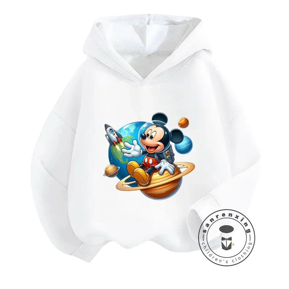 Popular Disney Mickey Mouse Inspired Sweatshirts for Children Long Sleeve Soft Casual Outdoor Winter Wear Cute Tops Comfort