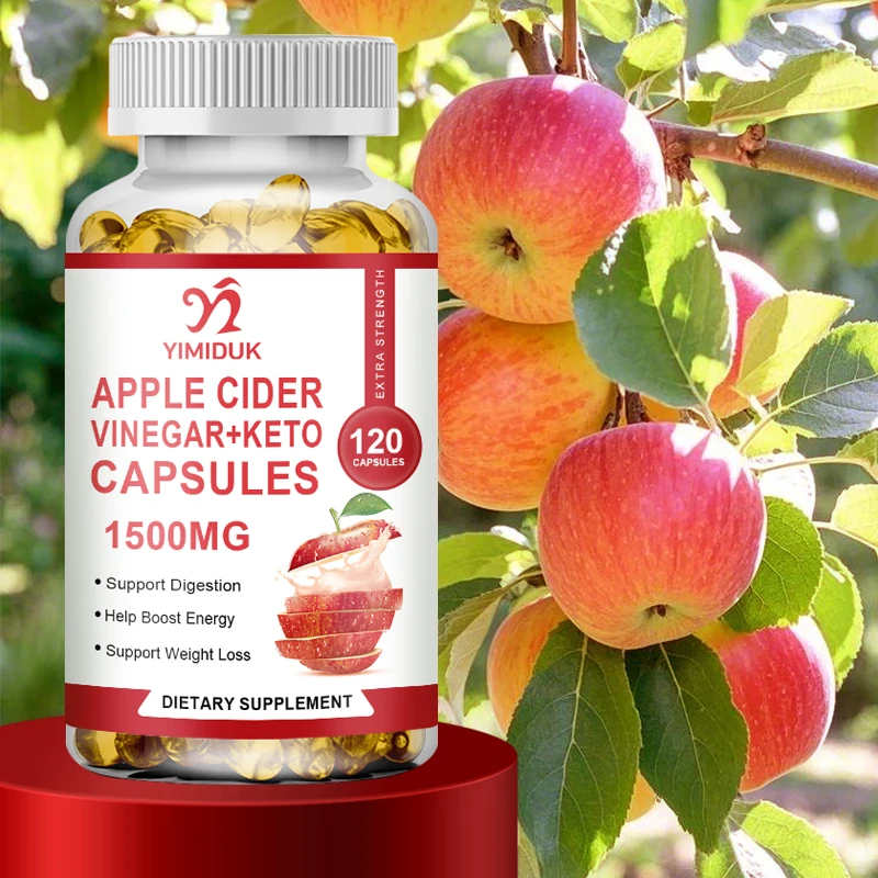 

Apple Cider Vinegar Capsules Fat Burning Appetite Suppressant Healthy Weight Loss, Cleanse, Vitamin Supplement