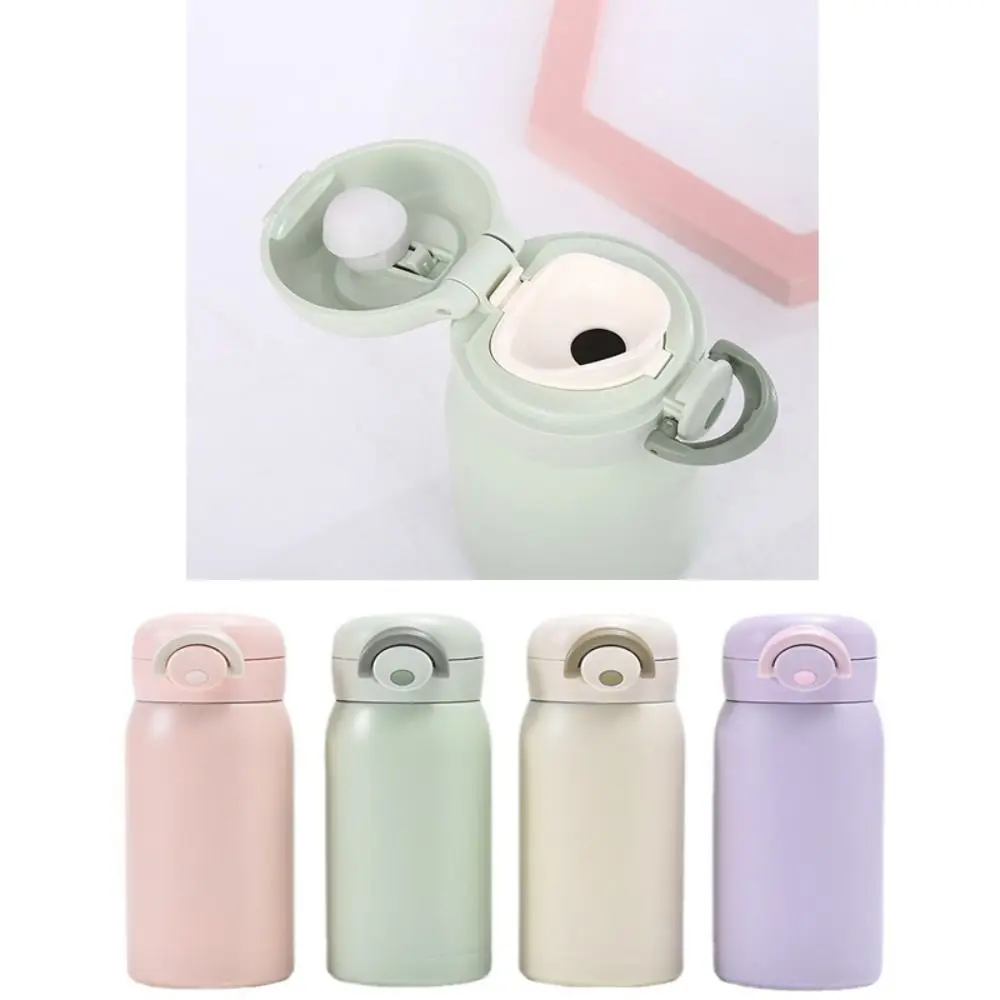 304 Stainless Steel Mini Thermos Cup Thermal Coffee Mug Pop-up Lock 220/320ml Vacuum Flask Small Capacity Mug Girls