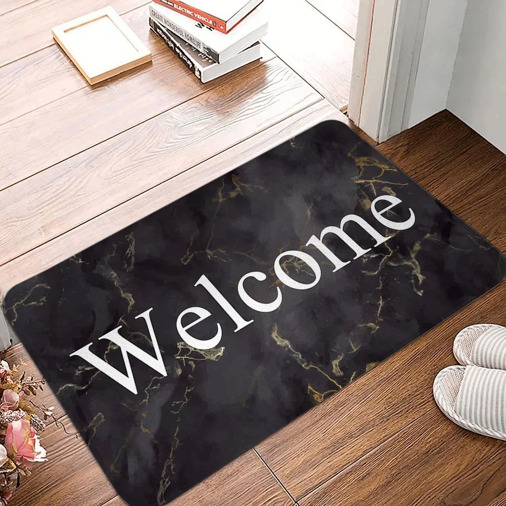 Marble Ink Texture Printed Entrance Doormat Welcome Mat Living Room Bedroom Hallway Floor Rug Indoor Non-slip Carpet Home Decor