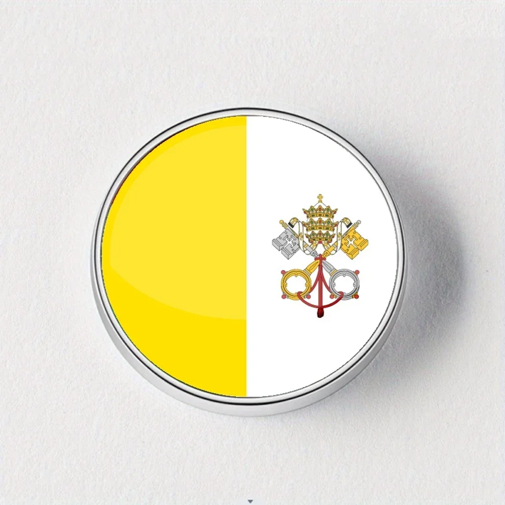 3D Vatican City Flag Silver Metal Souvenirs Refrigerators Fridge Magnets Home Decor Magnetic