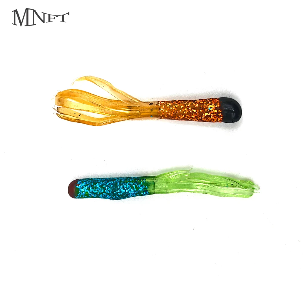 MNFT 120 Stück 4,5 cm/0,5 g bunte röhrenförmige weiche gefälschte Köder Jig Angeln Tintenfisch Pesca Wobbler Rohr Wurm Grub Silikon Swimbait Köder